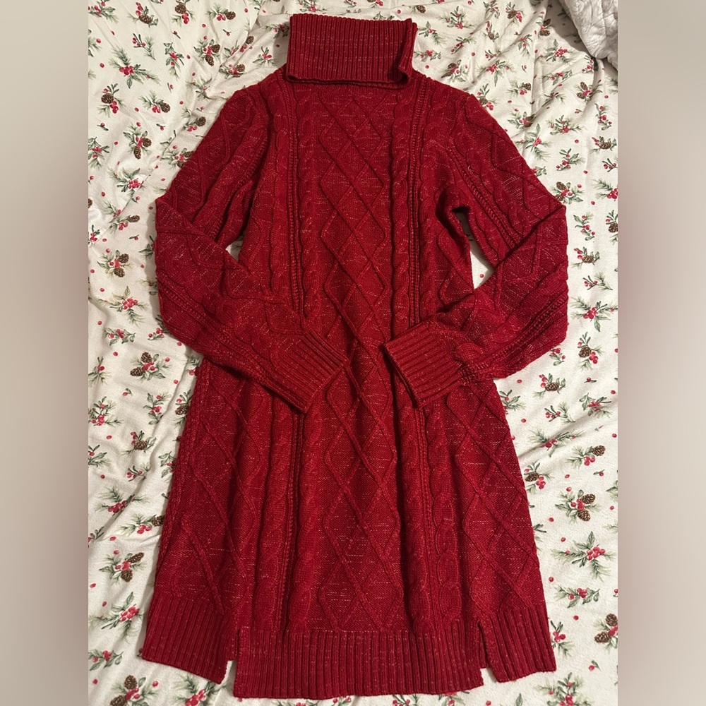 Red sweater dress never worn
